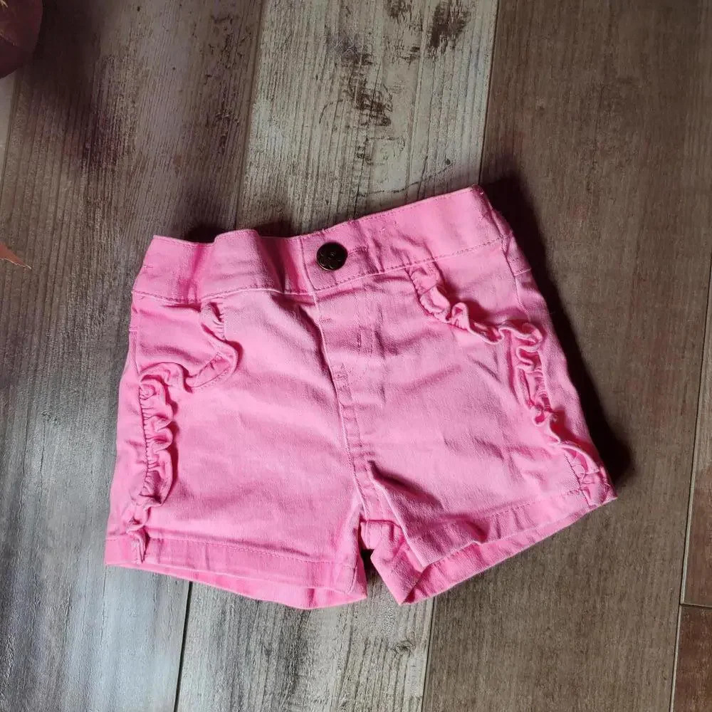 NWT Garanimals Baby Girls' Solid Woven Shorts Size 0-3M Pink Truffle